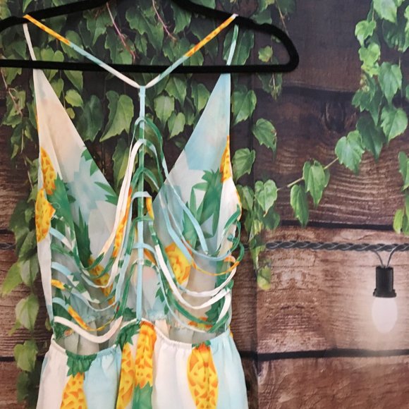 🍍Pineapple Razor Back Shorts Romper - Picture 11 of 11